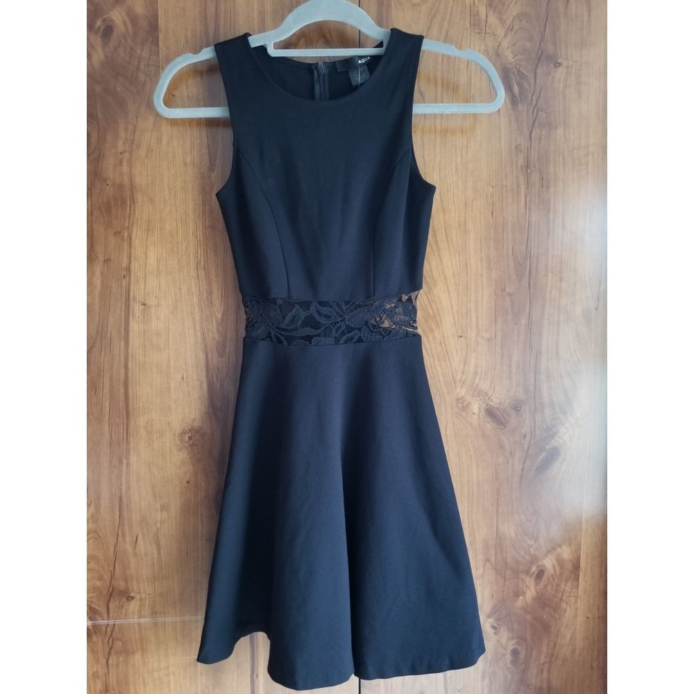 🆕 Aqua Black Lace Mini Dress